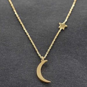 NWT star and moon necklace